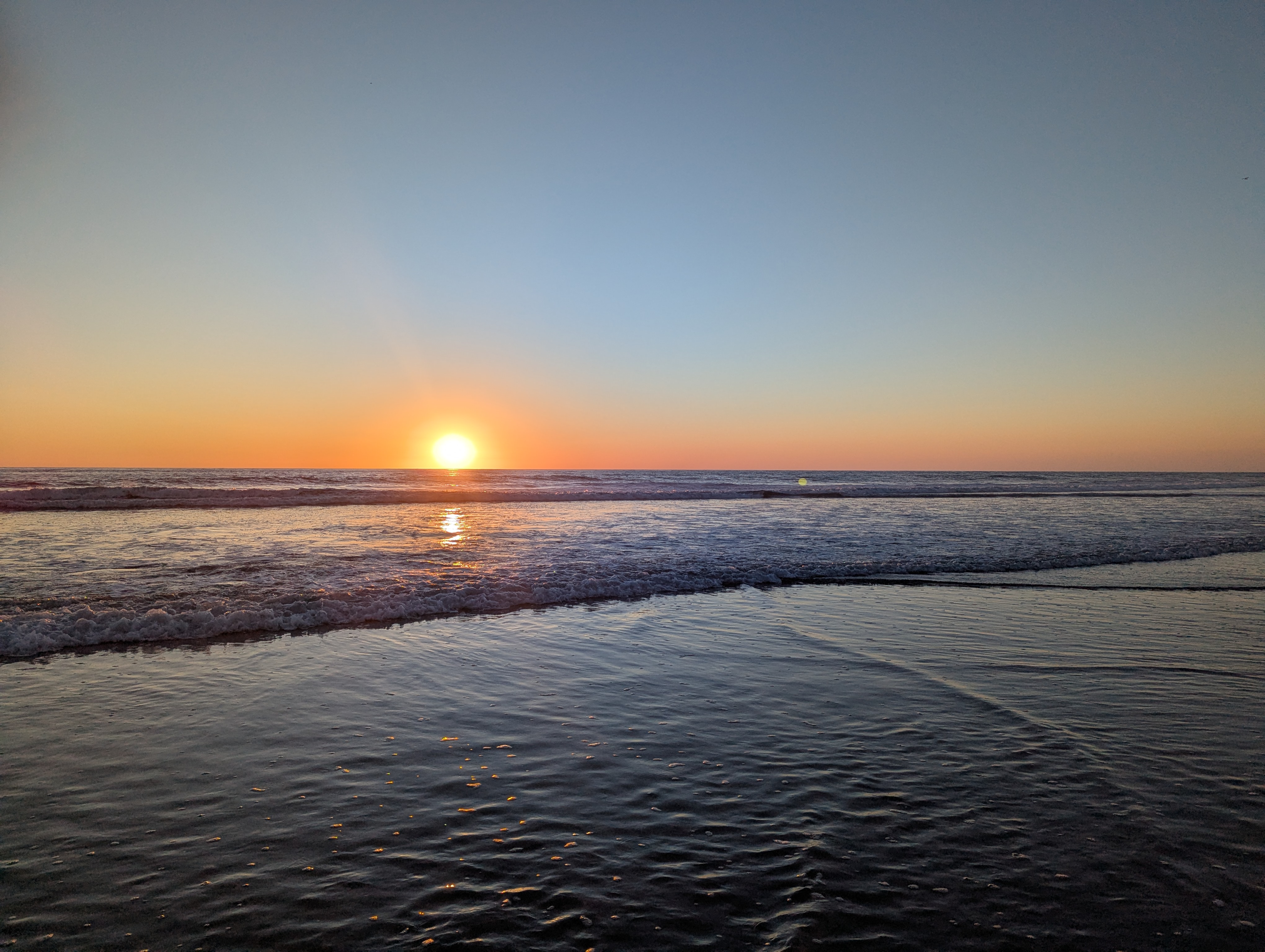 Sunset over the ocean